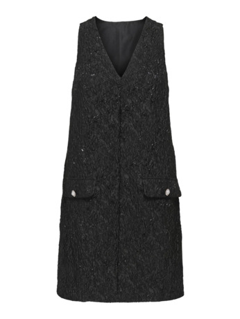 Wide Fit V-Neck Sleeveless (S/L) Spencer jurk met V-hals en glitter detail