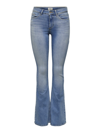 Flared Fit Jeans met uitlopende taille en riemlussen