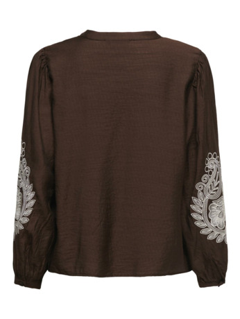 Regular Fit O-Neck 7/8 Sleeves (7/8) Regular fit top met knoopdetail voor dagelijks gebruik