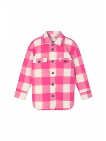 10DAYS Dames geruite jas polyester wol top