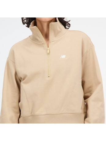 New Balance Dames Athletics Pullover Beige French Terry