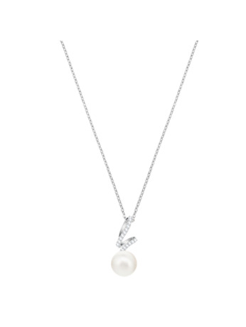 Gabriella Pendant Pearl OU Rhodium shiny Crystal White Pearl Crystal