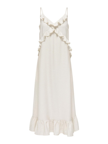 Regular Fit V-Neck Sleeveless (S/L) Zomerjurk met V-hals en ruches