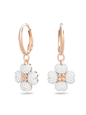 Latisha Pierced Earrings Drop Rose Gold shiny Crystal