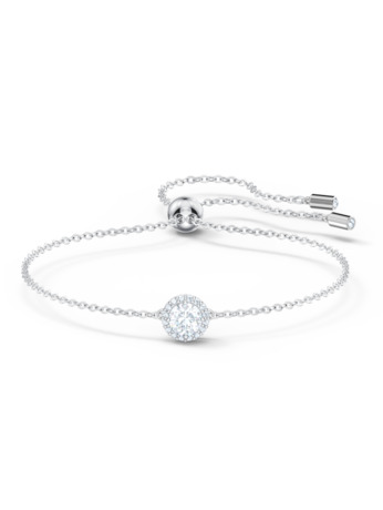 Una Angelic Soft Bracelet Round Rhodium shiny White