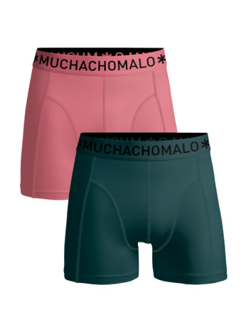 Heren 2-Pack Boxershorts Effen Green/Pink