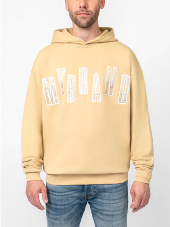MIJN MERK STRASS LETTERING HOODIE MANNEN