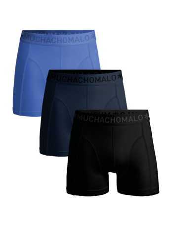 Jongens 3-Pack Boxershort Effen Black/Blue