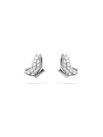 Idyllia Lilia Pierced Earrings Stud Rhodium shiny Crystal