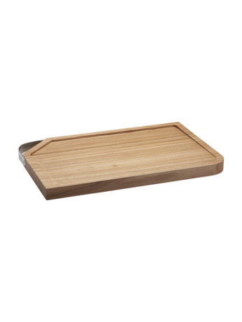 Snijplank 36x24 cm met roestvrij stalen handvat