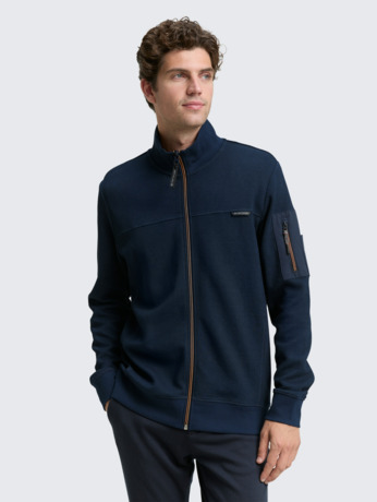 Sweatjack met textuur
