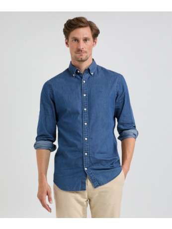 Chambray shirt 100% Cotton Heren