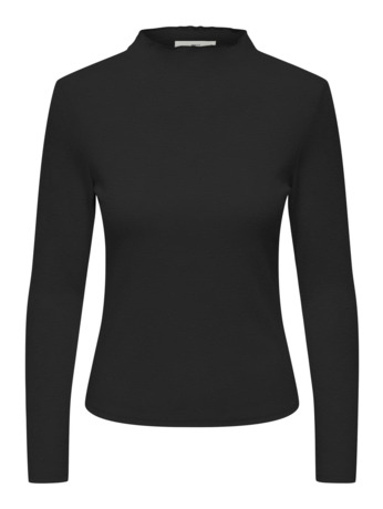 Regular Fit O-Neck Long Sleeves (L/S) Top met O-hals en ruches