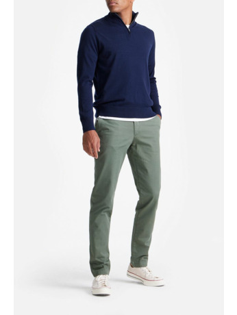 King Essentials The Michael Half Zip Pull Merino Navy