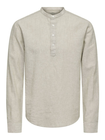 Slim Fit China Kraag Lange Mouwen (L/M) Heren