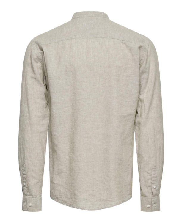 Slim Fit China Kraag Lange Mouwen (L/M) Heren