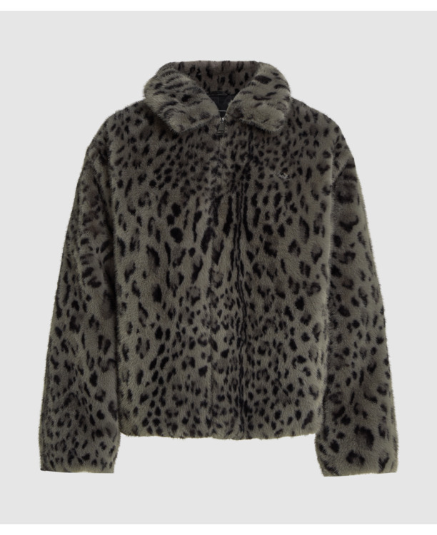 LEOPARD FAUX MINK JACKET