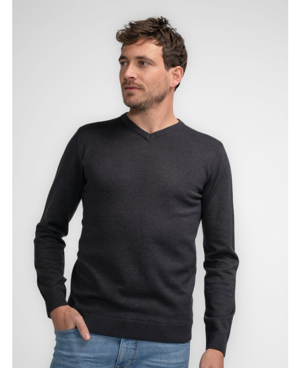 Heren Breiwerk V-hals Basic