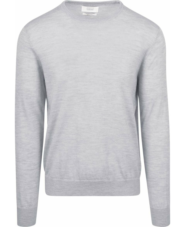 King Essentials The John Pullover Merino Lichtgrijs