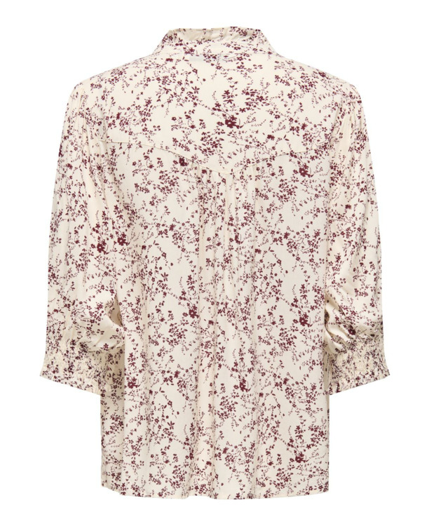 Regular Fit Shirt Collar 3/4 Sleeves (3/4) Vrouwelijk overhemd met normale pasvorm en 3/4 mouwen