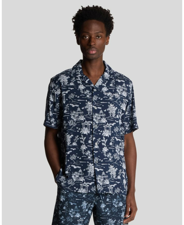 Botanical Garden Print Resort Shirt