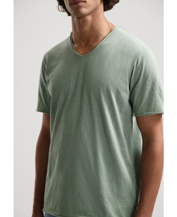 Basic Round Neck Tee Slub Jersey