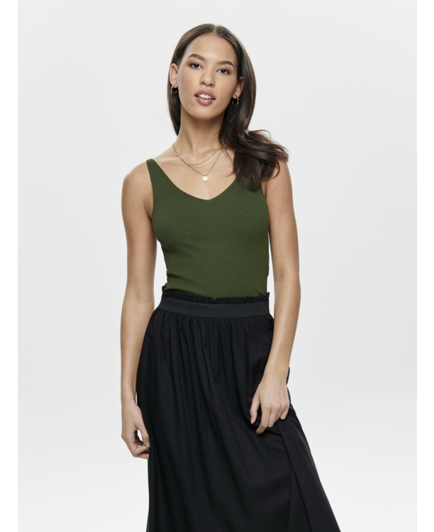 Knit Fit V-Neck Sleeveless (S/L) Gebreide top