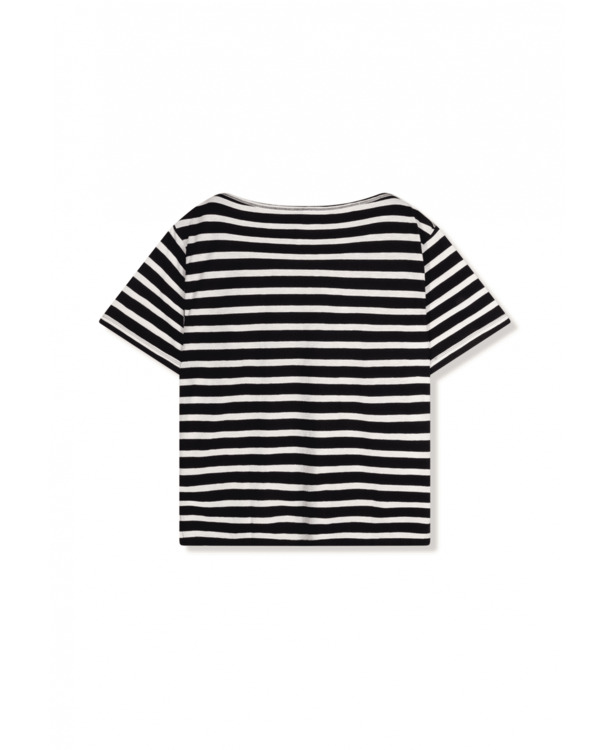 10DAYS Dames korte mouw gestreept t-shirt 100% katoen