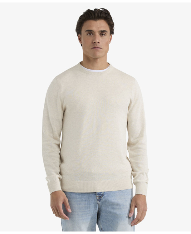 C-Neck Sweater 100% Cotton Heren