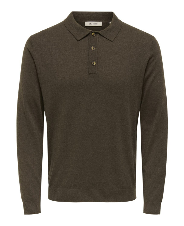 Polo met lange mouwen (L/S) met normale pasvorm Heren