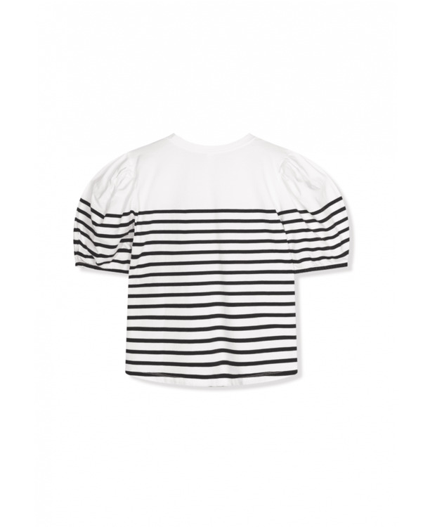 balloon sleeve tee stripes
