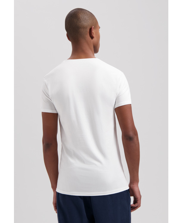Dstrezzed Heren Bamboo Blend Ondergoed Wit Gatsby 2 Pack V-Hals T-Shirt