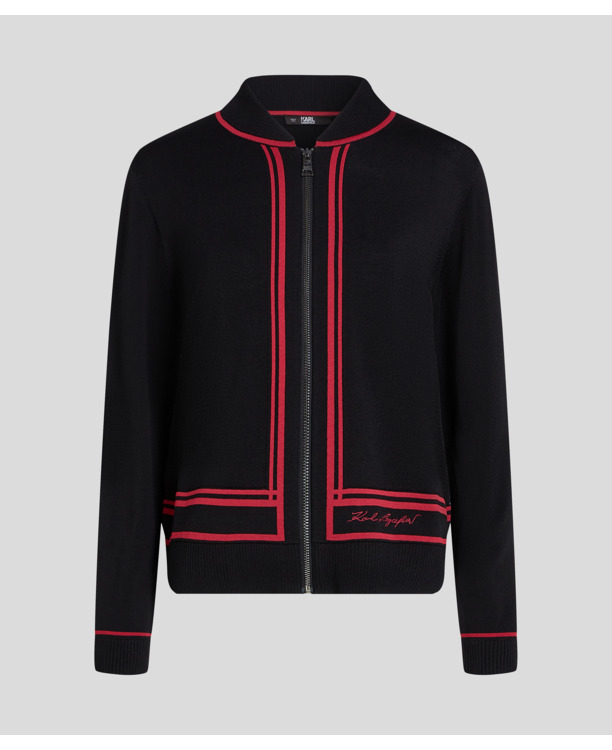 SIGNATURE ZIP UP CARDIGAN