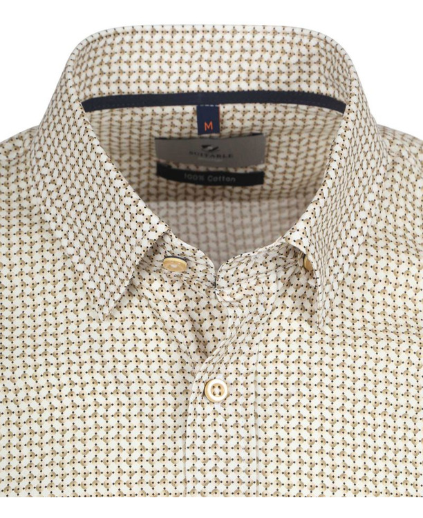 Suitable Overhemd Print Beige
