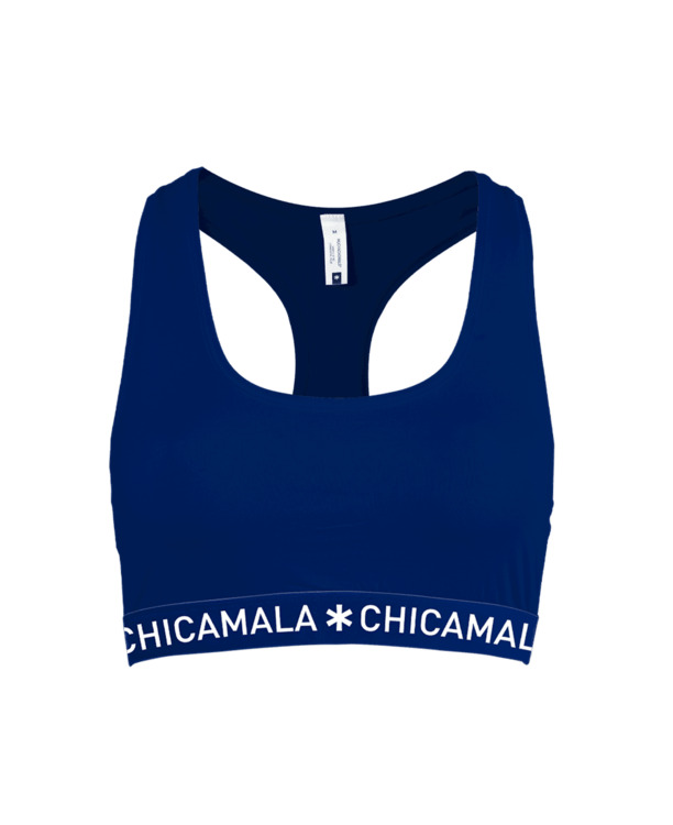 Dames racerback 1-pack Effen Blue