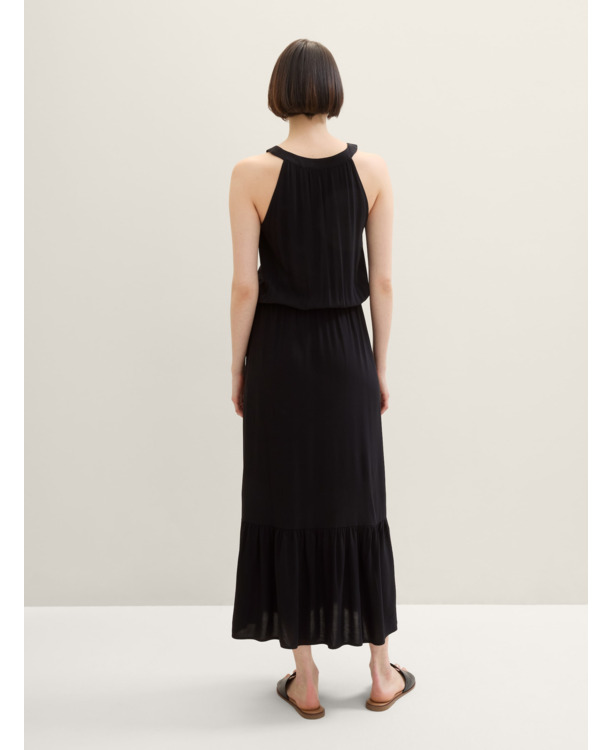 Maxi-jurk met halternek