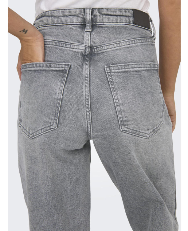 Wide Leg Fit Jeans met hoge taille en brede pasvorm en muntzakje