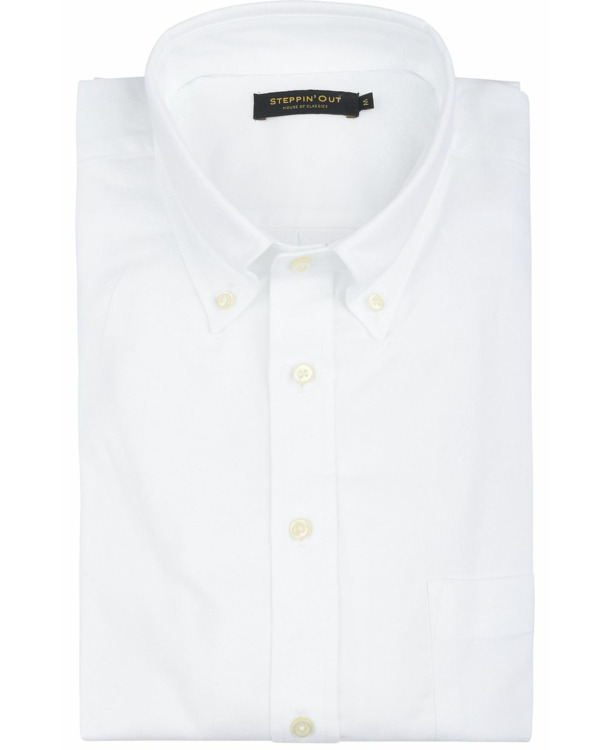 Steppin' Out Overhemd Twill Wit