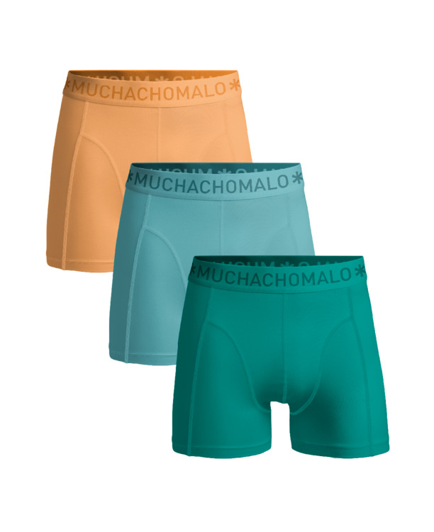 Jongens 3-Pack Boxershort Effen Green/Blue/Orange