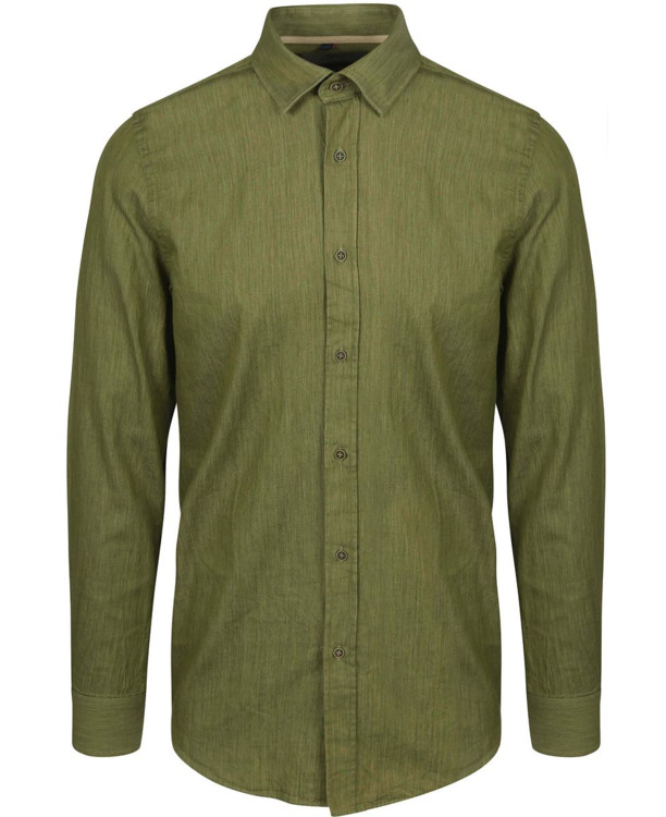 Suitable Overhemd Washed Groen