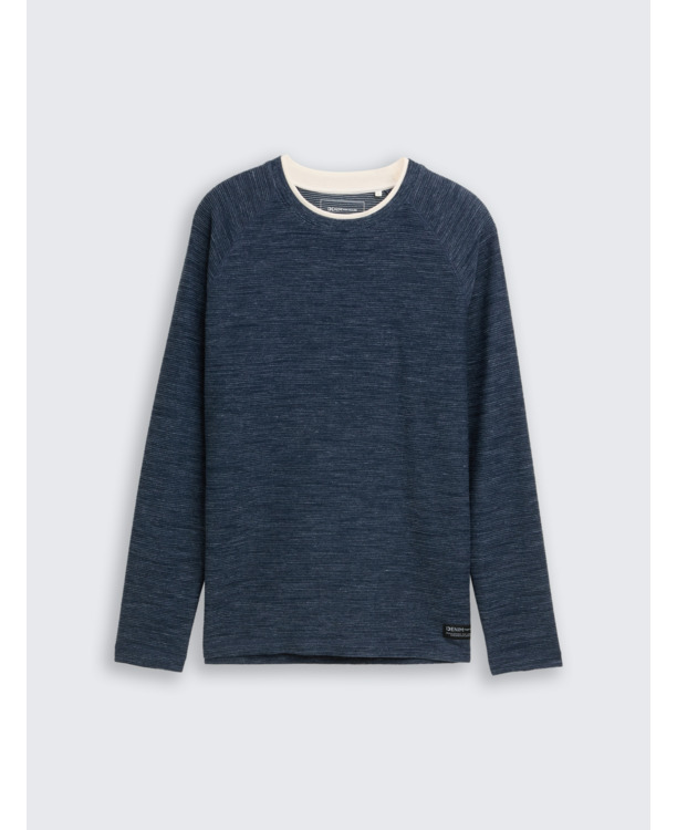Shirt met lange mouwen en textuur
