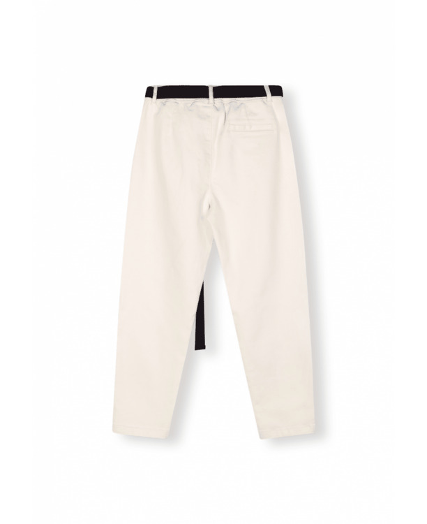 10DAYS Dames ceintuur geweven broek jog denim katoenmix