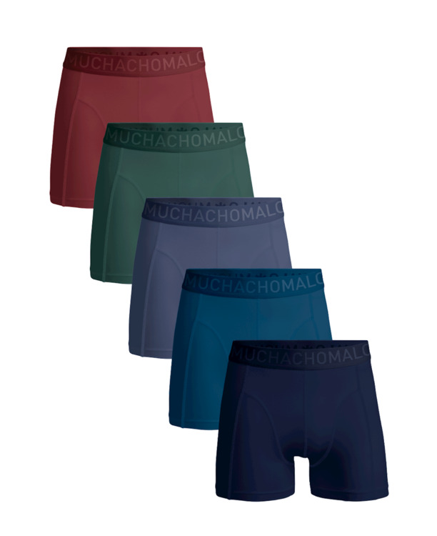 Heren 5-pack licht katoenen effen Multicolour