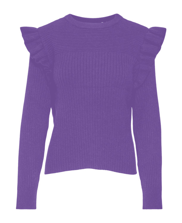 VMEMILIA LS O-NECK FRILL PULLOVER E