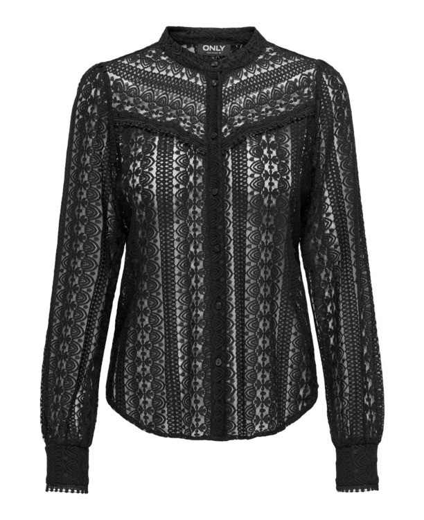 Regular Fit Shirt Collar Long Sleeves (L/S) Vrouwelijke overhemdkraag, met manchetten met knopen en normale pasvorm