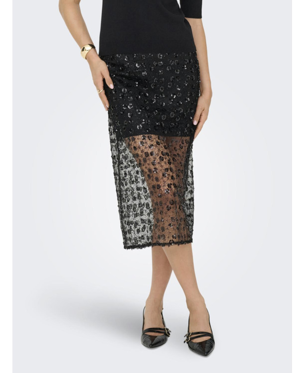 ONLBLAKE SEQUINS MIDI SKIRT EX WVN
