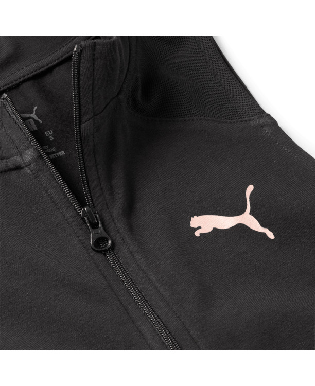 Full Zip Cropped Top Puma Black