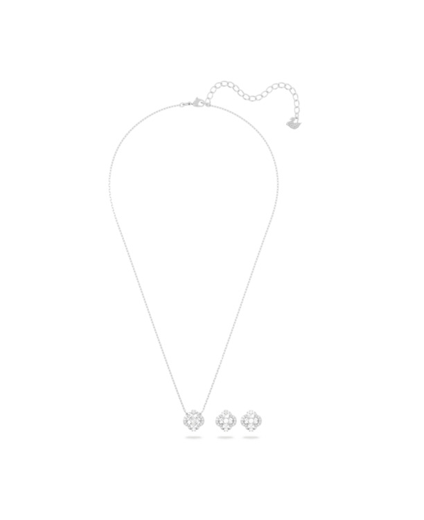 Una Sparkling Dc Set Rhodium shiny White