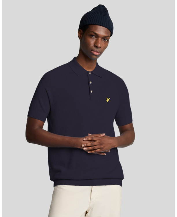 Linen Blend Knitted Polo