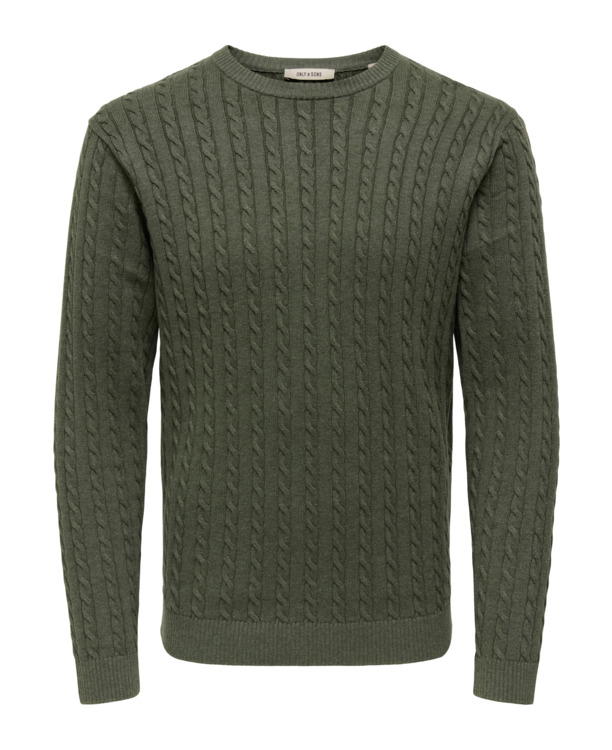 ONSLOUI REG 12 CABEL CREW KNIT NOOS